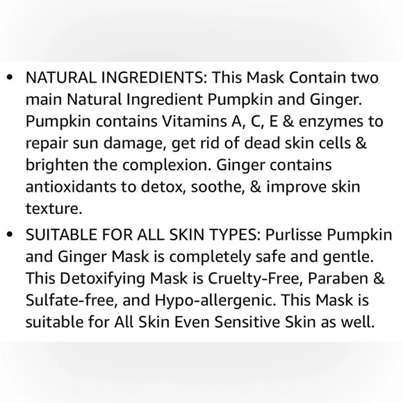 NEW Purlisse Pumpkin + Ginger Detoxifying Charcoal Mask 2.5 oz - Picture 3 of 16